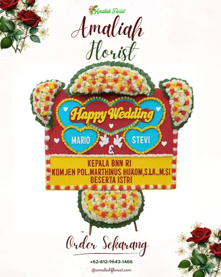 Papan Bunga Pernikahan Sidaharja